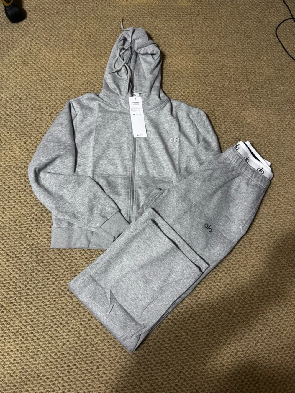 & Other Stories Gray Track Pants - Wide Leg Joggers - Picture 4 of 4